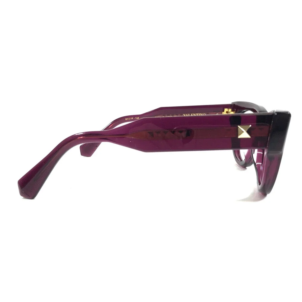 Valentino Eyeglasses Frames V-ESSENTIAL III VLX-125B PUR-GLD Purple 52-19-145